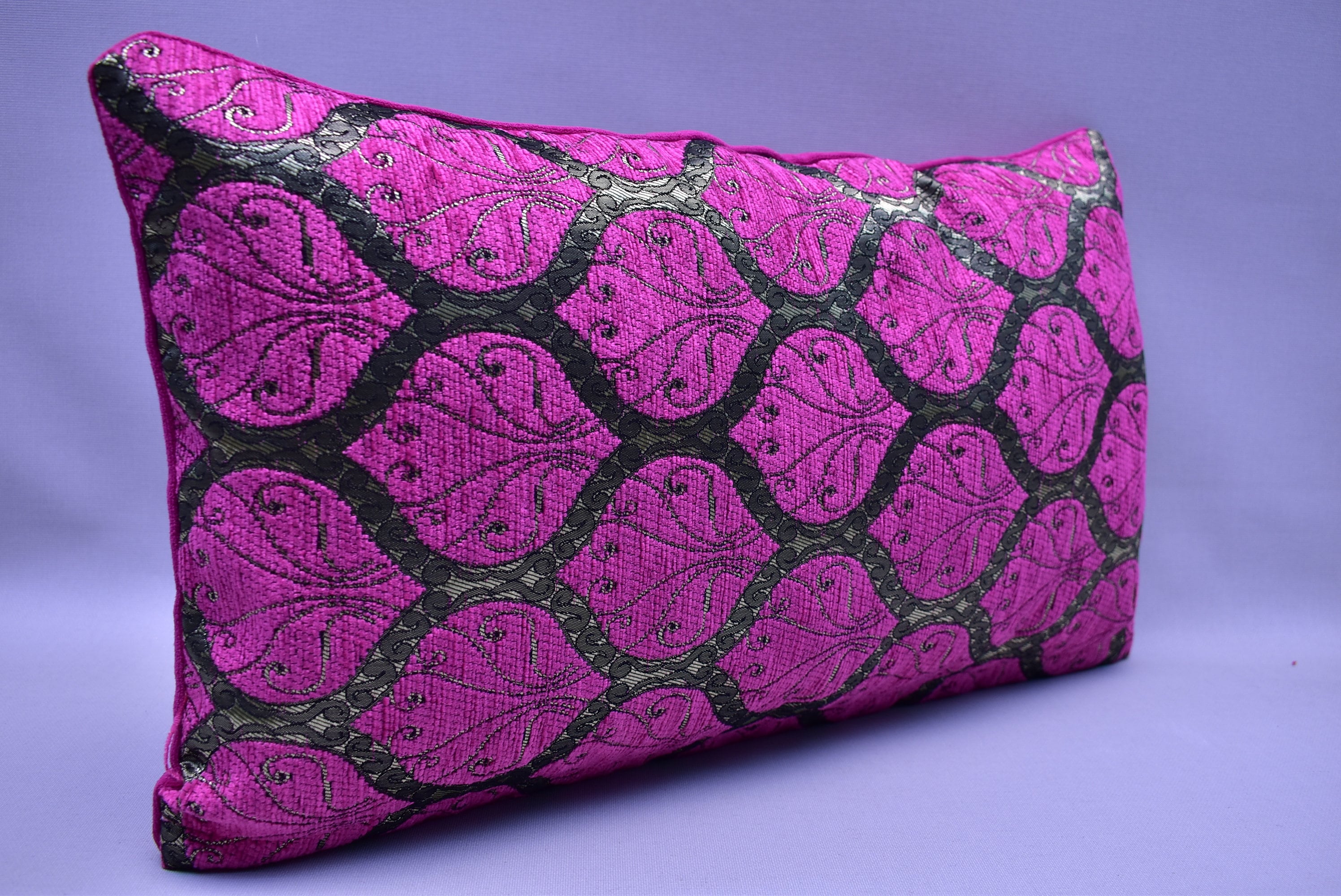 Unique Hot Pink Pillow Cover Lumbar Pillow Cover Bohemian Etsy