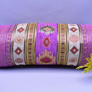 ethnic kilim design yoga pillow cover 10 x 26 inch boho decor bolster pillow decorative floor pillow covers home decor magenta color pillow