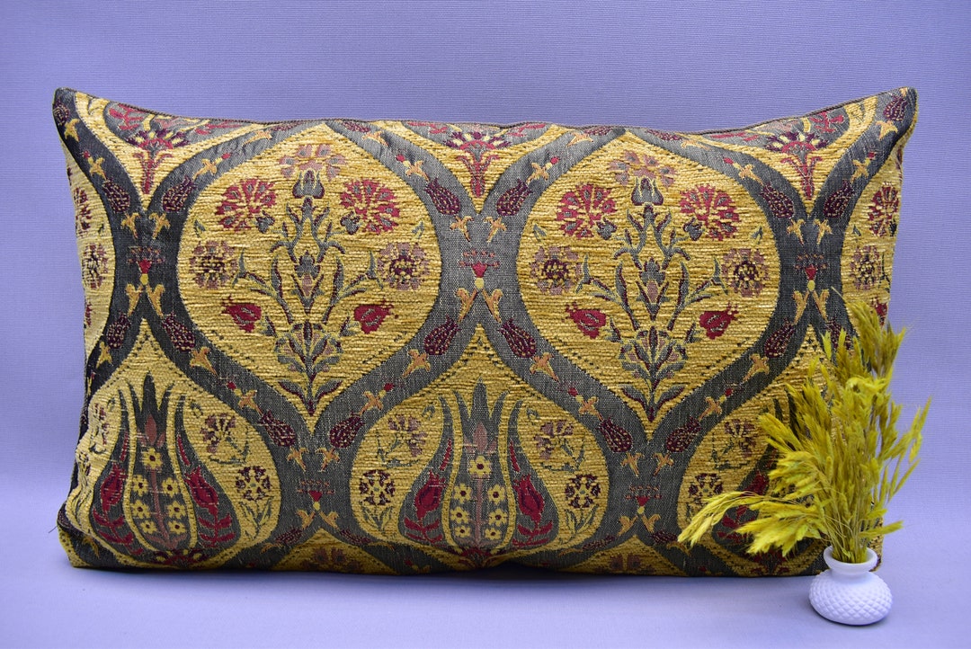 Soft Yellow Color Pillow Cover Home Decor Lumbar Pillow Cover Bohemian
