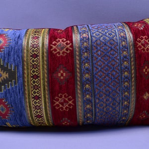 unique blue color lumbar pillow cover bohemian pillow home decor pillow cover 12 x 20 inch boho pillow cover bedding decor pillow covers