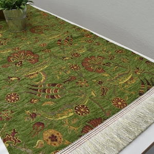 beautiful green color table runner home decor table runner soft chenille fabric table runner 17 inch x 55 inch rustic decor table runner