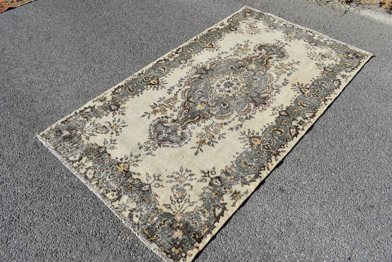 oushak rug # bedroom rug # turkish rug FREE SHIPPING 3.9 ft x 7.1 ft oriental rug # boho decor rug # oushak rug # handmade rug # AC 1682