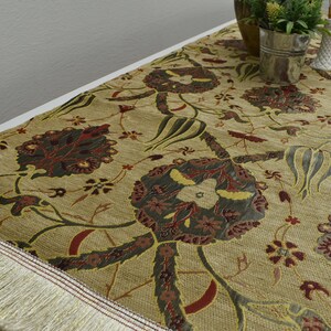unique beige color chenille fabric table runner 17 inch x 55 inch bohemian decor table runner home decor table runner wedding decor runner