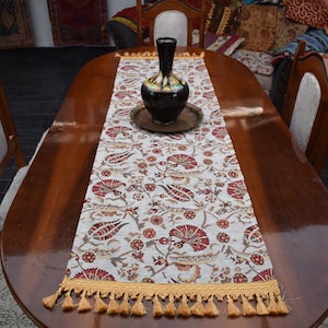 light gray color turkish chenille fabric table runner 16 inch x 56 inch bohemian decor table runner home decor table runner boho  runner