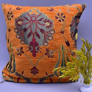 mini orange pillow cover boho pillow cover home decor pillow cover 12 x 12 inch oriental pillow cover bedding pillow decorative throw pillow