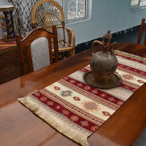 turco kilim modello ciniglia tessuto tavolo runner 17 pollici x 42 pollici unico kilim design tavolo runner home decor tavolo runner boho runner