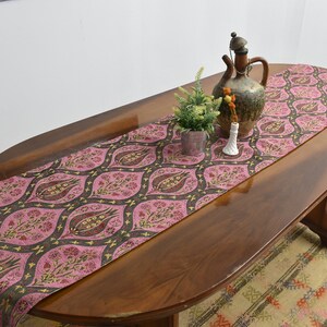 lovely rosegold color chenille fabric table runner decorative table runner 17 inch x 103 inch table decor designer runner boho decor runner