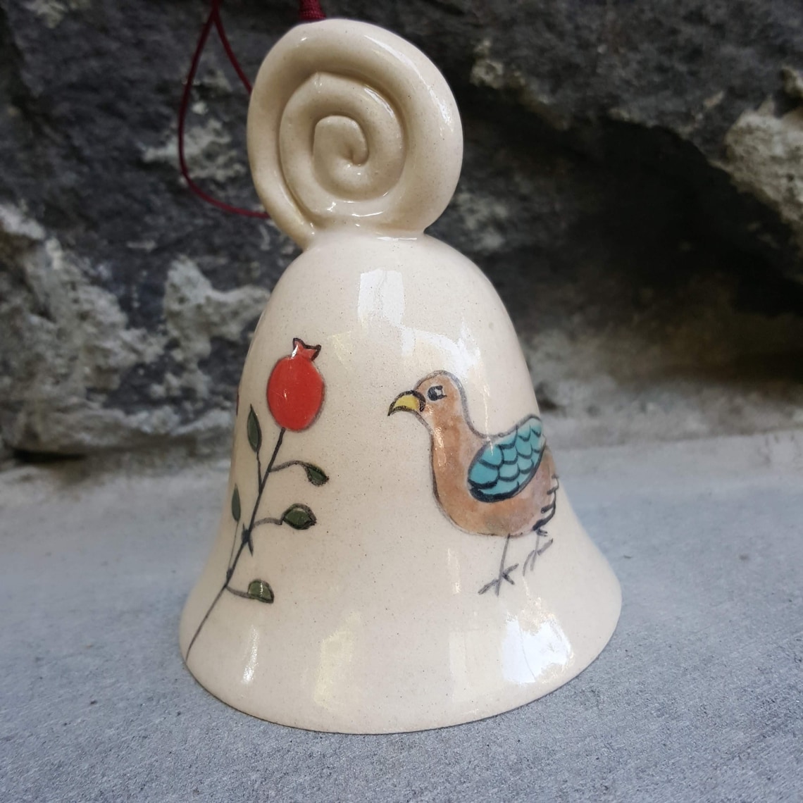 Ceramic Bell Hanging Ornaments Ceramic Christmas Bells Etsy