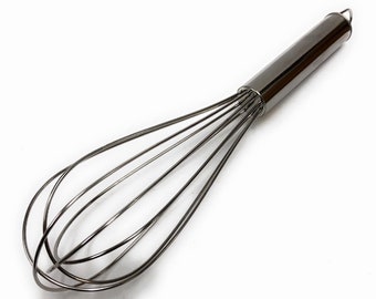 Large 12" Stainless Steel Kitchen Egg Mixer Cream Whisk Beater