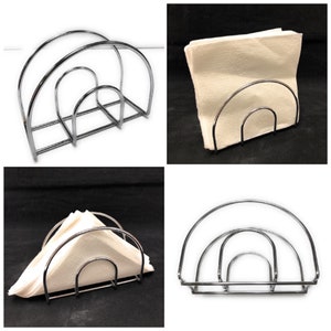 Large Chrome Wire Paper Napkin Holder For Dinning Table Party Room