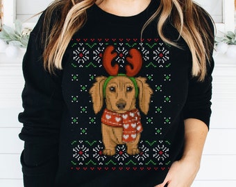 mens sausage dog christmas jumper