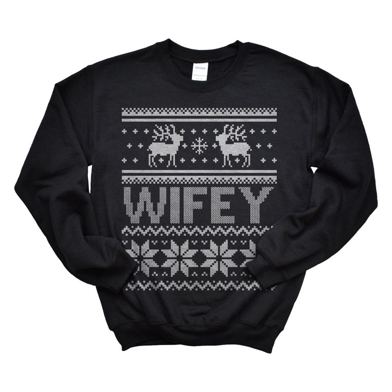 Matching Couple Christmas Shirts Wifey Hubby Couple Sweaters | Etsy