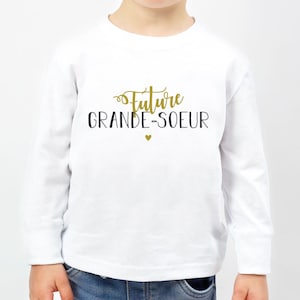 Children&#39;s long-sleeved t-shirt - Future big sister - Girls&#39; t-shirt - Baby girl&#39;s t-shirt - Announcement t-shirt - Pregnancy announcement idea