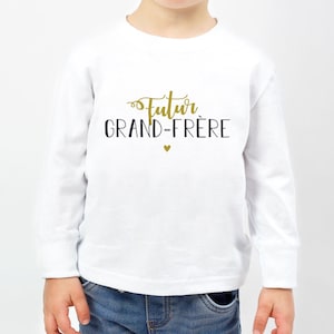 Children&#39;s long-sleeved t-shirt - Future big brother - Pregnancy announcement - Super big brother t-shirt - Soon to be a big brother - Boys&#39; t-shirt