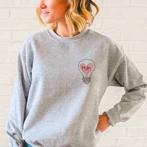 Personalized sweater - Light bulb - Couple gift - Valentine&#39;s Day gift for women - Valentine&#39;s Day - Sweater for her - Valentine&#39;s Day to personalize