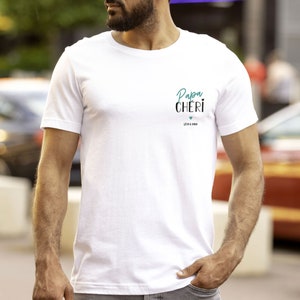 Men&#39;s T-shirt - Daddy darling - Personalized t-shirt text - Dad&#39;s T-shirt to personalize - Father&#39;s Day T-shirt - Dad gift idea