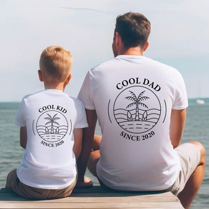 Couple t-shirt duo - Dad child - personalized t-shirts - T-shirts to personalize - Mother&#39;s and Father&#39;s Day gift idea