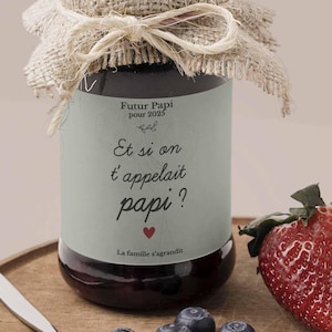 Personalized jam label - What if we called you Grandpa - Pregnancy announcement - original pregnancy announcement - Announce your pregnancy