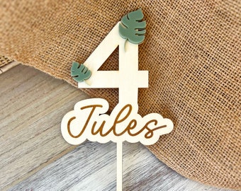 Wooden cake decoration - Cake topper - Wooden birthday gifts - Wooden birthday decoration - Personalized cake