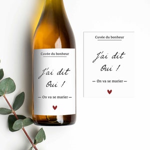 Flesetiket - Ik zei ja - Toekomstige bruid en bruidegom - Huwelijksaankondiging - Originele aankondiging - Origineel cadeau-idee - Huwelijkscadeau