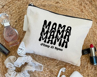 Pochette fête des mères - MAMA RETRO - Trousse personnalisée - Trousse cadeau maman - Fête des mères - Fête des mamans - Idée cadeau