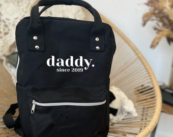 Sac à dos personnalisé pour papa - Sac à dos Daddy since - Cartable adulte - Cadeau fête des pères - Daddy since - Sac cartable - Homme