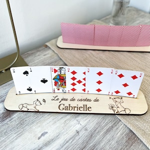 Support de cartes à jouer enfant personnalisé - Idée cadeau enfant - Porte carte à jouer - Idée cadeau