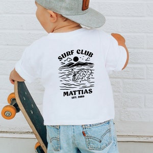 Personalized children&#39;s T-shirt - surfer - Surfing T-shirt - Personalized children&#39;s T-shirt - children&#39;s gift idea