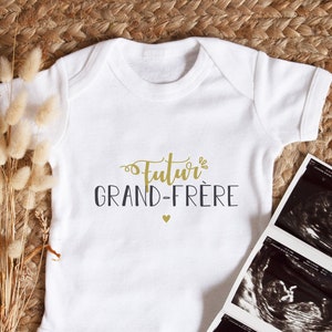baby bodysuit - Future big brother - Personalized baby bodysuit - Pregnancy announcement - Customizable text - Personalized clothing for baby