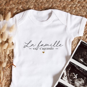 babyrompertje - Het gezin wordt groter - Geboortekaartje - Babyrompertje - Gepersonaliseerd babycadeau