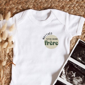 personalized baby bodysuit - Future big brother - Baby bodysuit for pregnancy announcement - Pregnancy announcement with big brother to personalize