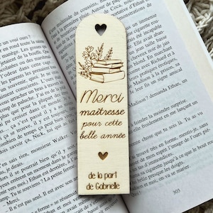 Marcador de madera personalizado - Gracias Ama - Idea de regalo personalizado - Fin de año - Regalo personalizado original para Ama