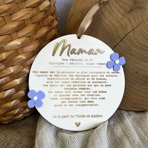 Wooden sign - Mom - Flowers - Mother&#39;s Day wooden frame - Mom gift - Gift idea for mom - Mom decoration