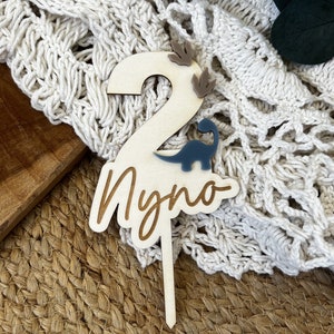 Wooden cake decoration - Cake topper - Wooden birthday gifts - Wooden birthday decoration - Personalized cake