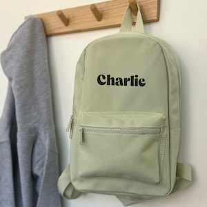 Sac à dos vert d'eau personnalisé  - Sac à dos personnalisable - Sac maternelle personnalisé - Sac crèche - Sac à dos personnalisé crèche