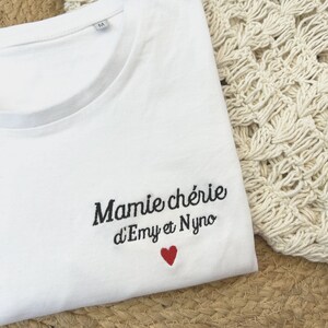 Embroidered Granny T-shirt - Customization Grandmother&#39;s Day T-shirt - Happy Grandma&#39;s Day - Grandma&#39;s Day T-shirt - Gift her