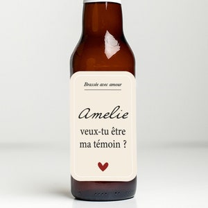 Etichetta bottiglia personalizzata - Vuoi essere mio testimone - Regalo testimone futuro - Etichetta bottiglia di birra