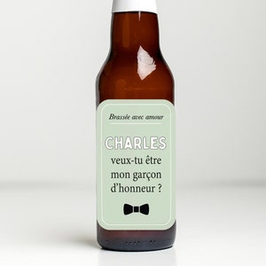 Etichetta bottiglia personalizzata - Sarai il mio testimone - Regalo futuro testimone dello sposo - Etichetta bottiglia di birra
