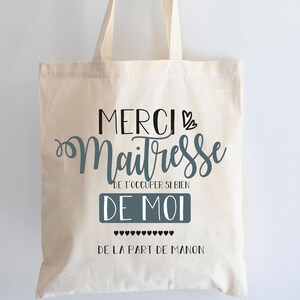 Custom cotton tote bag - Thank you Mistress - Reusable | Gift mistress - Bag mistress - Tote bag customizable