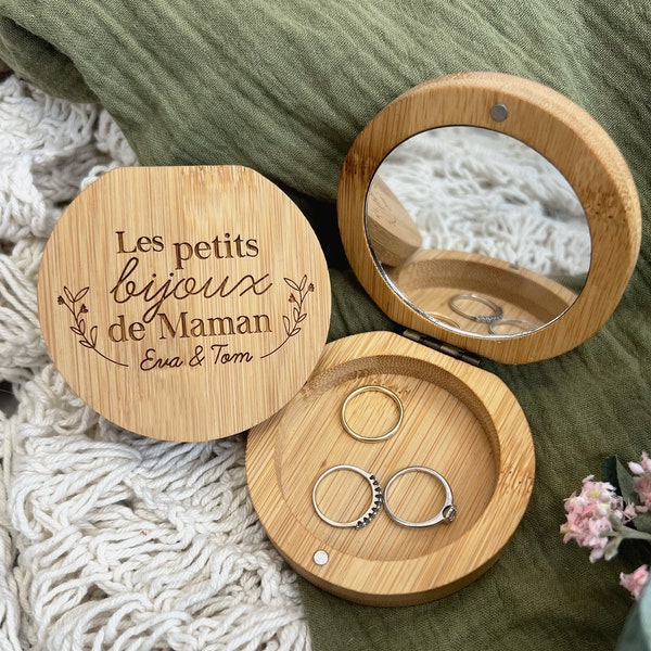 boîte à bijoux en bois personnalisée - Idée cadeau maman - Idée cadeau fête des mères - cadeau personnalisé