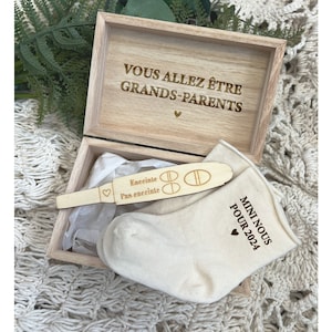 Personalized pregnancy announcement box - Pregnancy announcement - Birth - Say you are pregnant - Christmas announcement