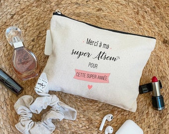 Cotton pouch - Super Atsem - Zippered kit | ATSEM gift idea - Personalized end-of-year gift - Original atsem gift - Thank you