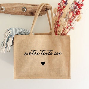 Personalized jute tote bag - customizable text - Tote bag - Personalized tote bag - Customizable tote bag - Personalized bag - Gift idea