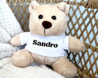Personalized teddy bear - Customizable teddy bear - Plush with text - Personalized teddy bear - Baby birth gift