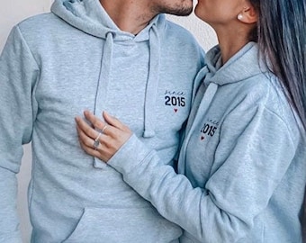 Personalized sweater - Personalized couple hoodie - Couple gift | Personalized Valentine's Day - Couple Sweater - Valentine's Day Gift