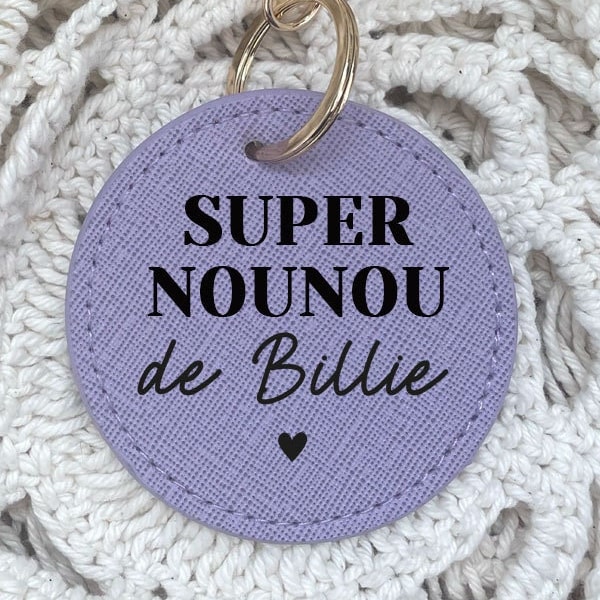 Porte clés Nounou | Super nounou - Idée cadeau personnalisée nounou - Cadeau original - Merci nounou - Fête des nounou - Porte clef nourrice