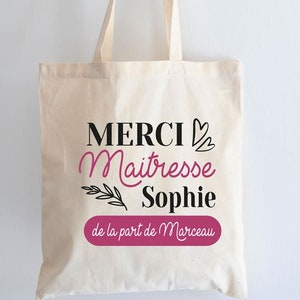 Bolsa de algodón personalizada - Gracias Señora - Púrpura - Bolsa de correr reutilizable | Amante del regalo - Bag mistress