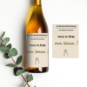 Etichetta bottiglia personalizzata - Vuoi essere mio testimone? - Partecipazione di matrimonio - Partecipazione di matrimonio originale - Idea regalo originale - Testimone