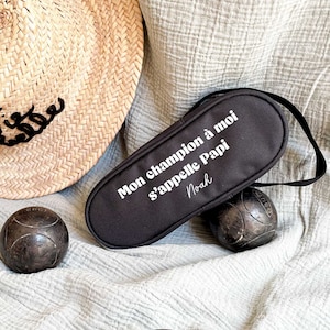 Jeu de boules tas om te personaliseren - De naam van mijn kampioen is opa - Cadeau-idee voor opa - Grootvaderdagcadeau - Jeu de boules tas