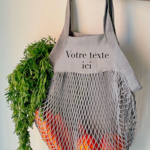 Ecological net bag - Personalized beach bag - Christmas gift - Fruit and vegetable bag to personalize - Bag for the market
